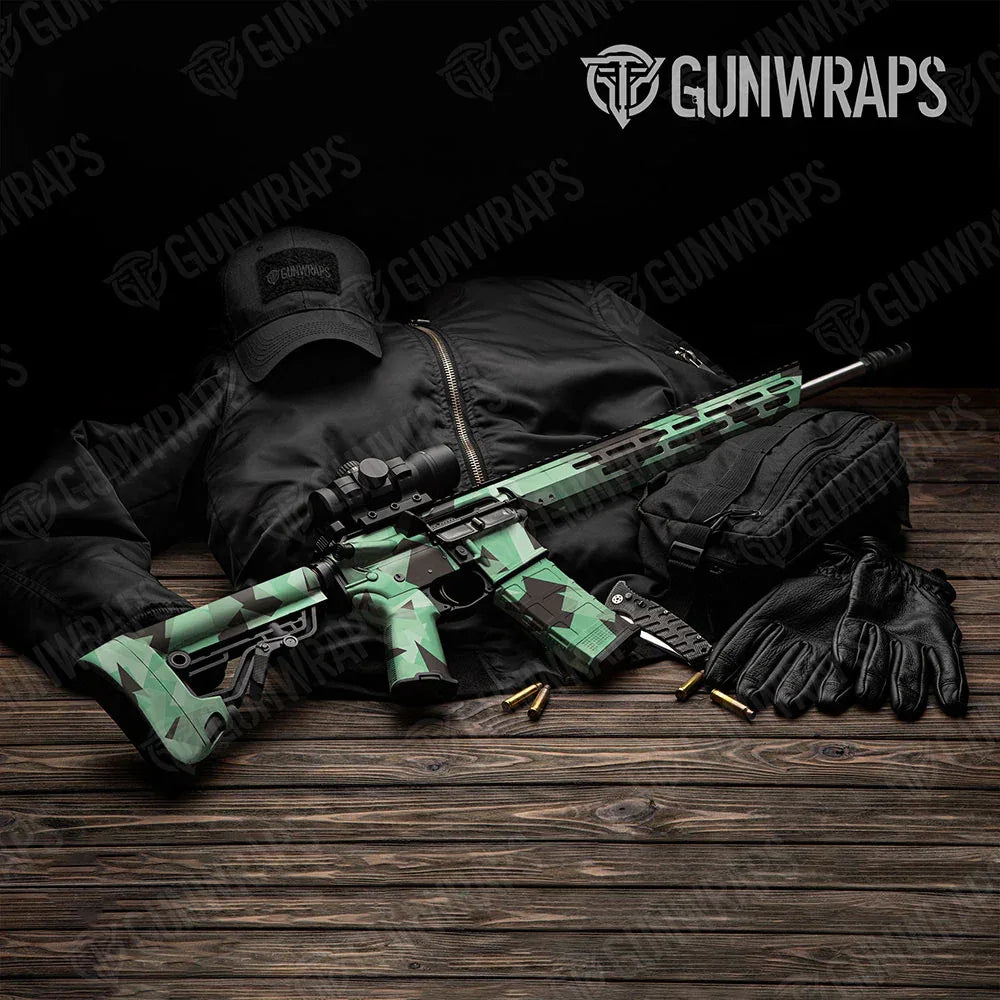 Shattered Mint Chocolate Chip AR-15 Gun Skin Vinyl Wraps