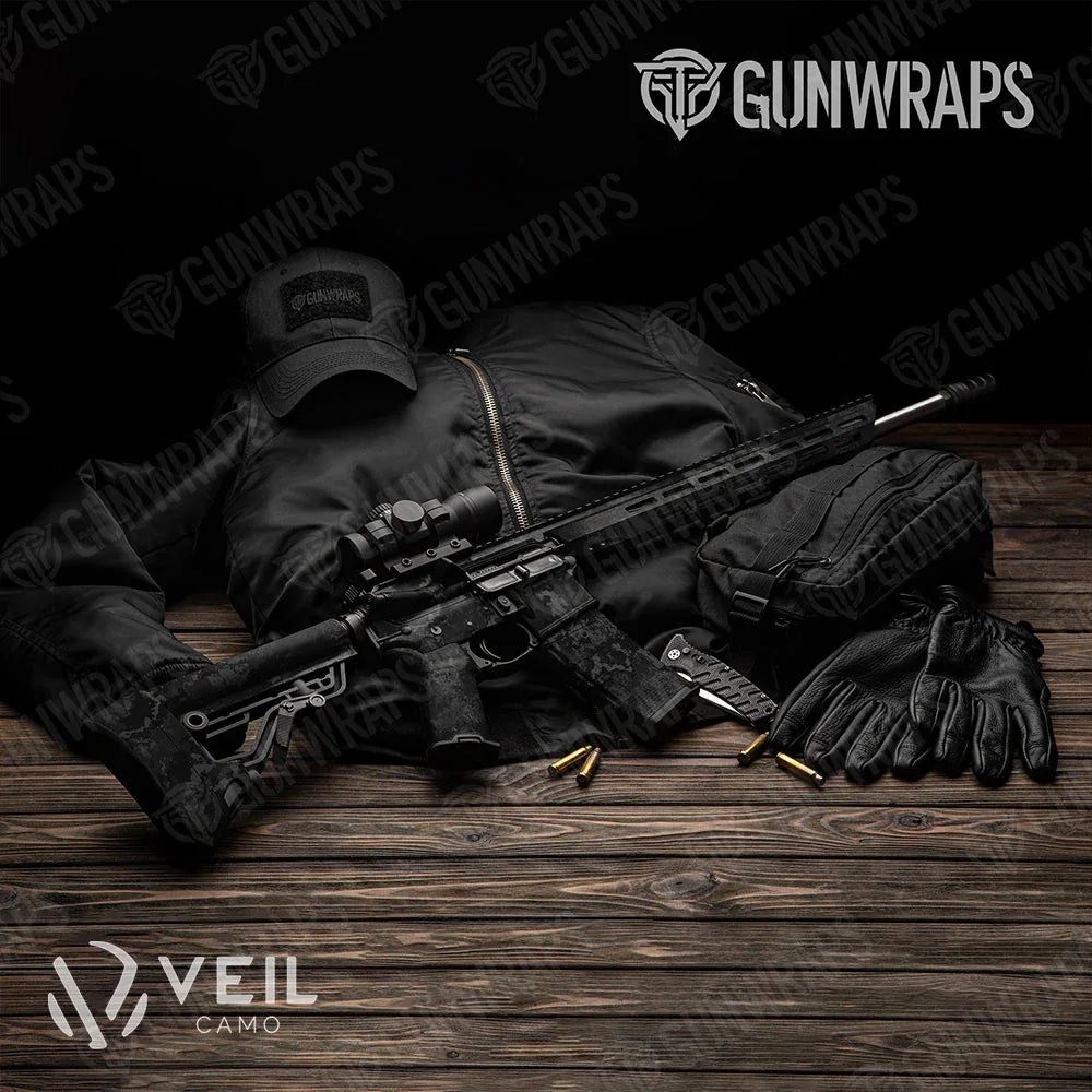 Veil Tac Black AR-15 Gun Skin Vinyl Wraps