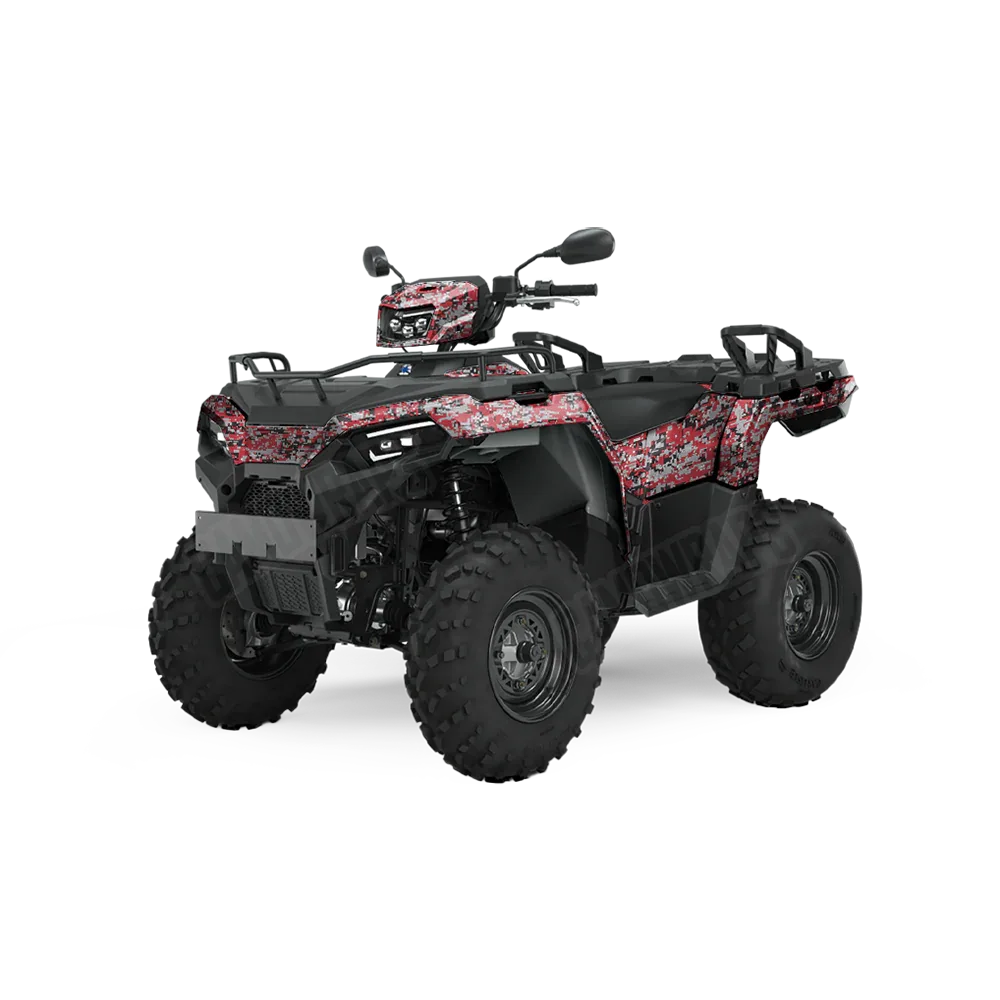 Digital Red Tiger ATV Wraps