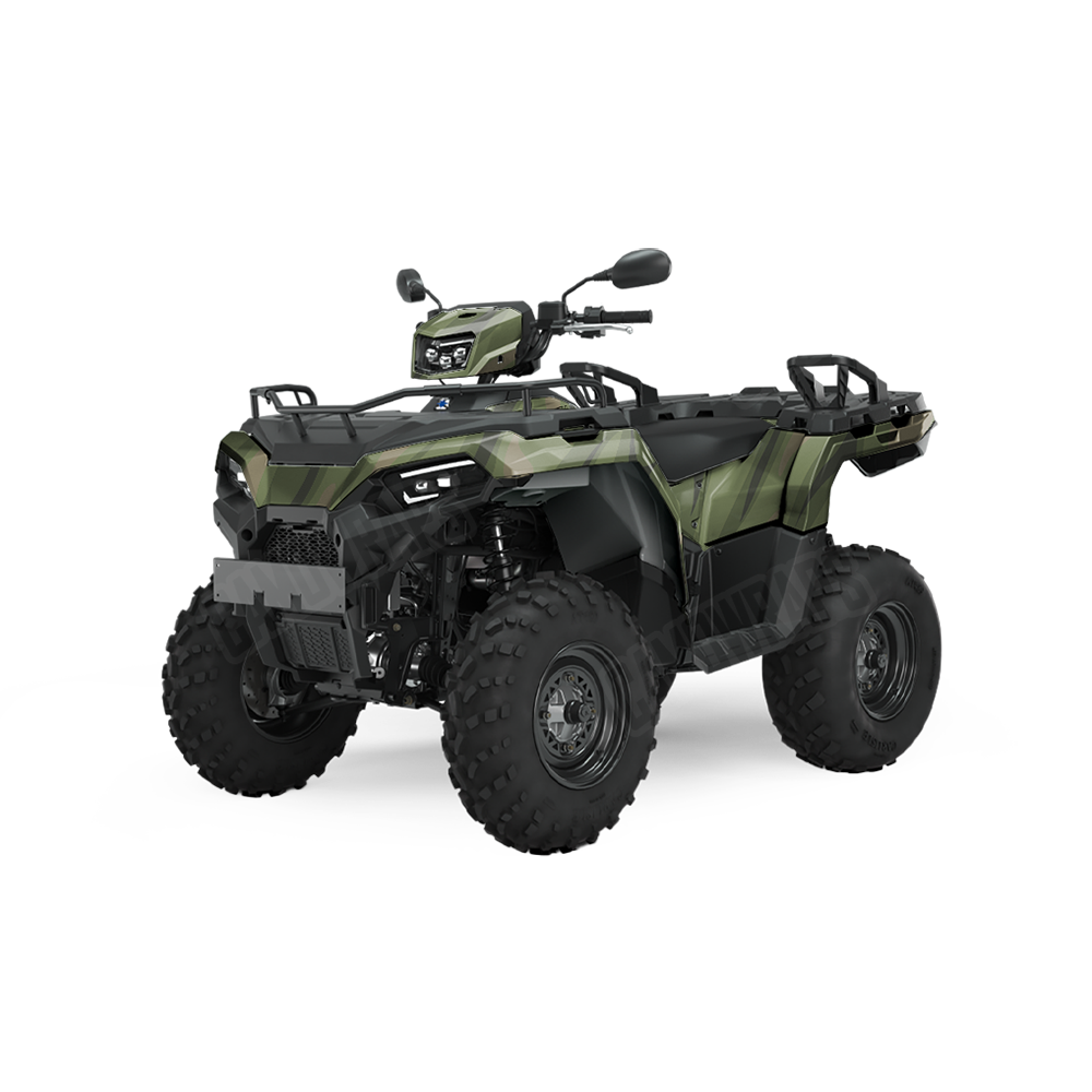 Fun Stripe Army Green ATV Wraps
