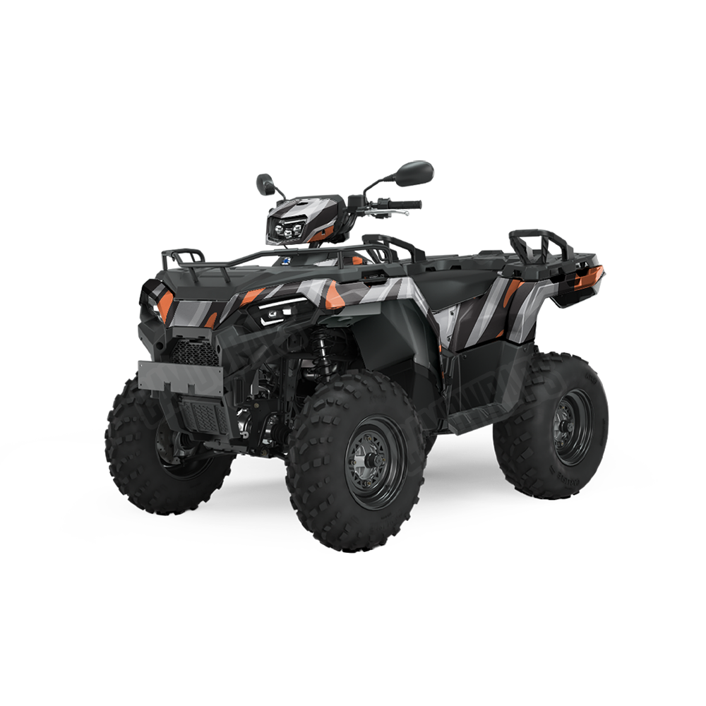 Fun Stripe Orange Tiger ATV Wraps