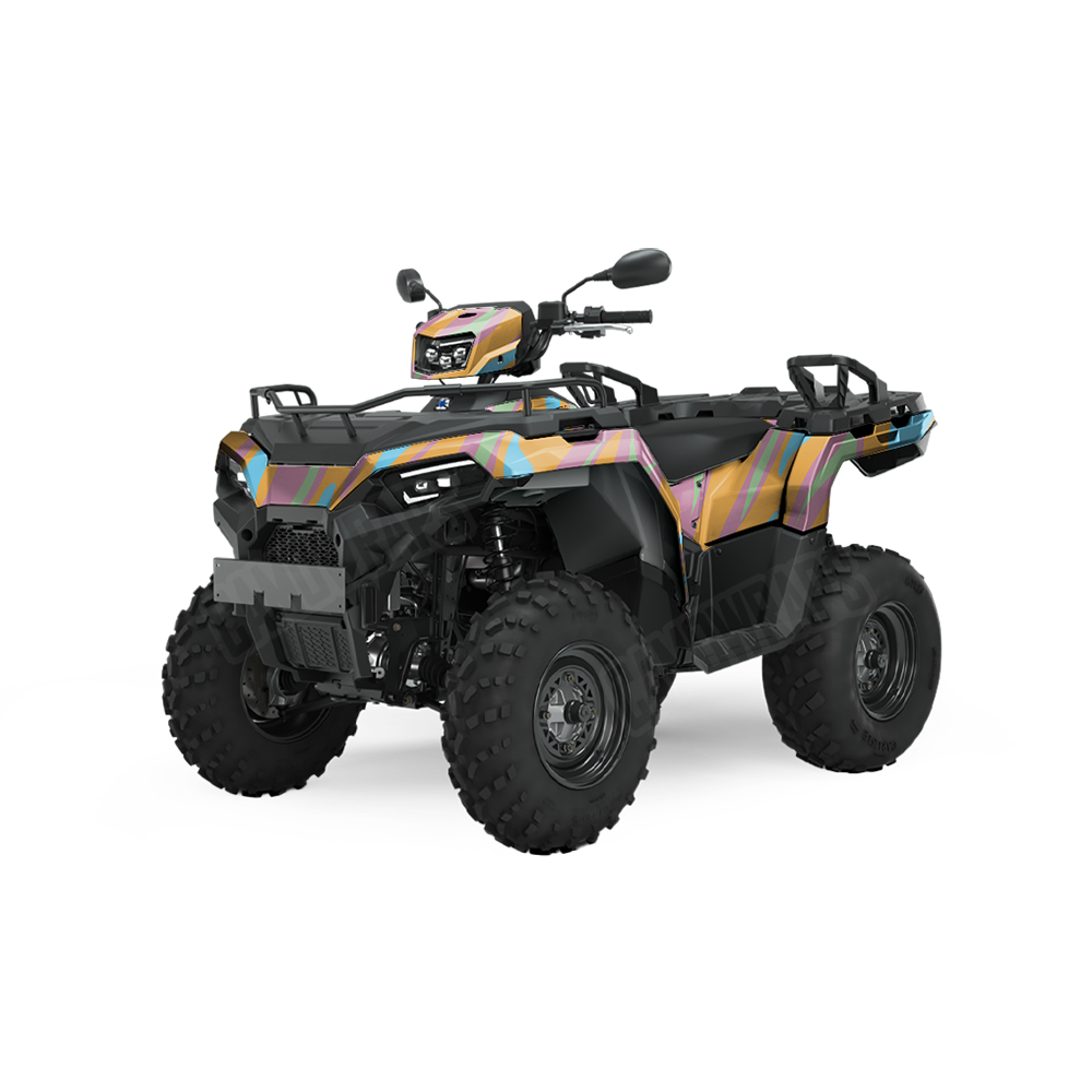 Fun Stripe Sherbert ATV Wraps