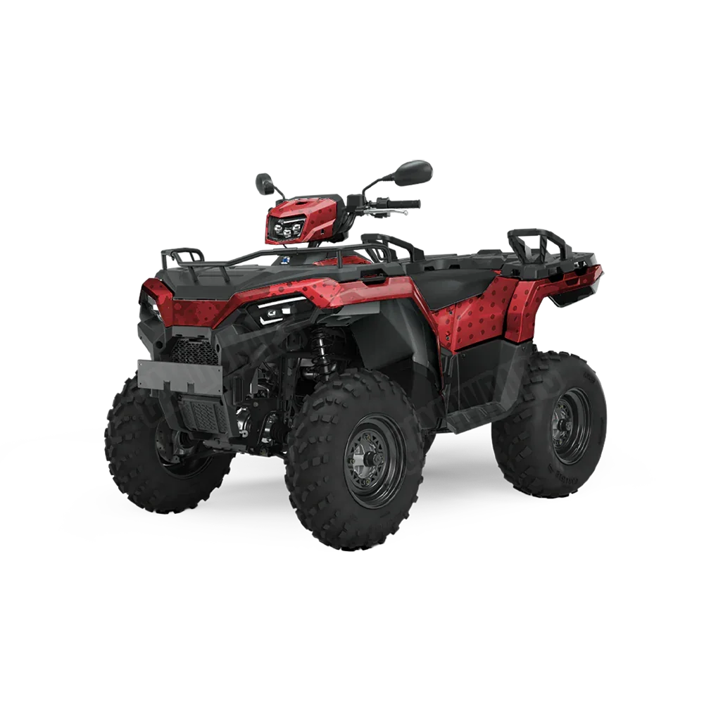 Halftone Splatter Elite Red ATV Wraps