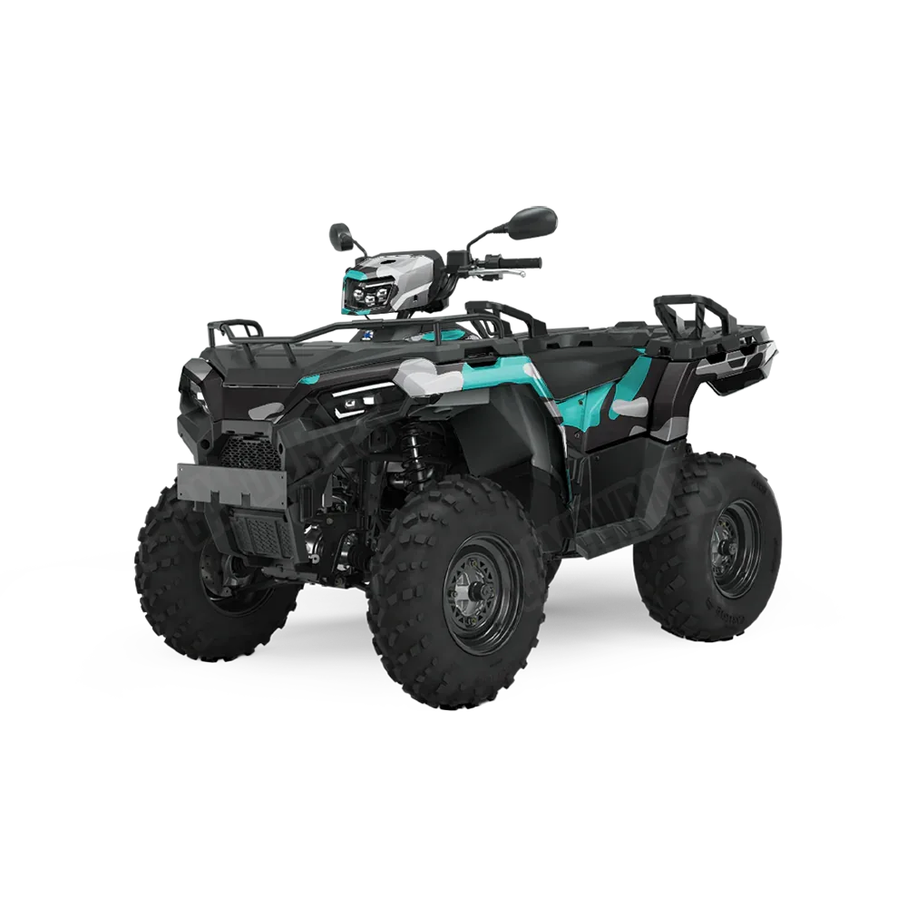 Classic Tiffany Blue Tiger ATV Wraps