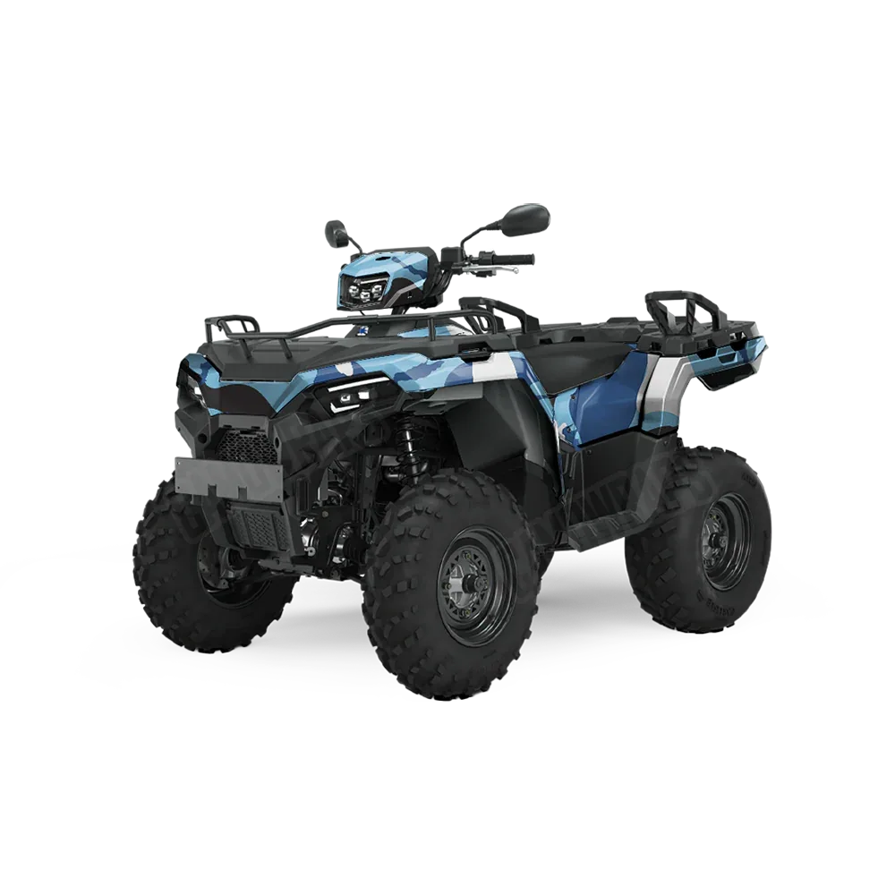 Ragged Baby Blue ATV Wraps