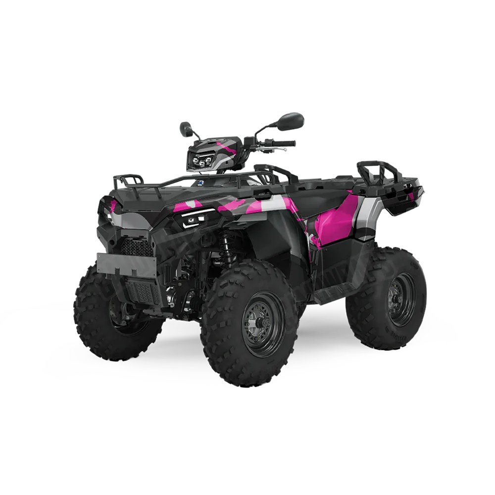 Ragged Magenta Tiger ATV Wraps