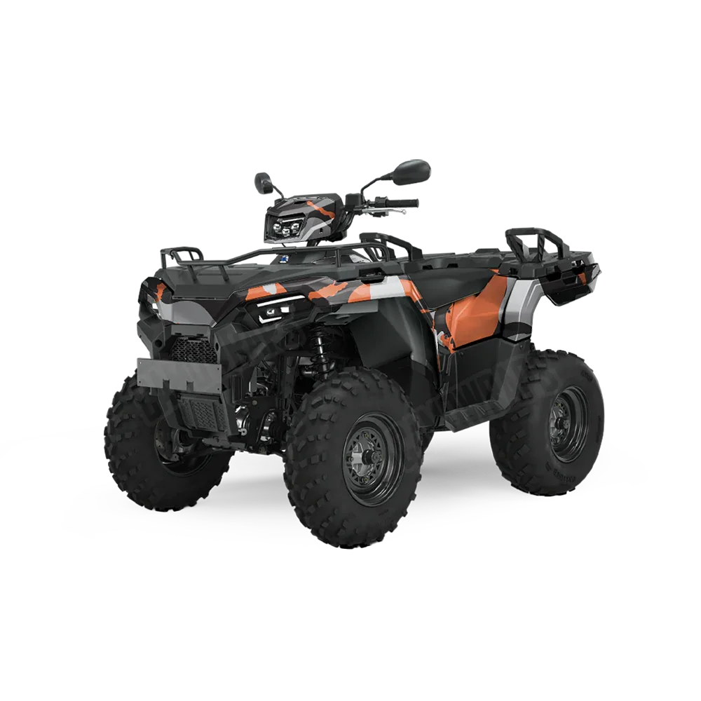 Ragged Orange Tiger ATV Wraps