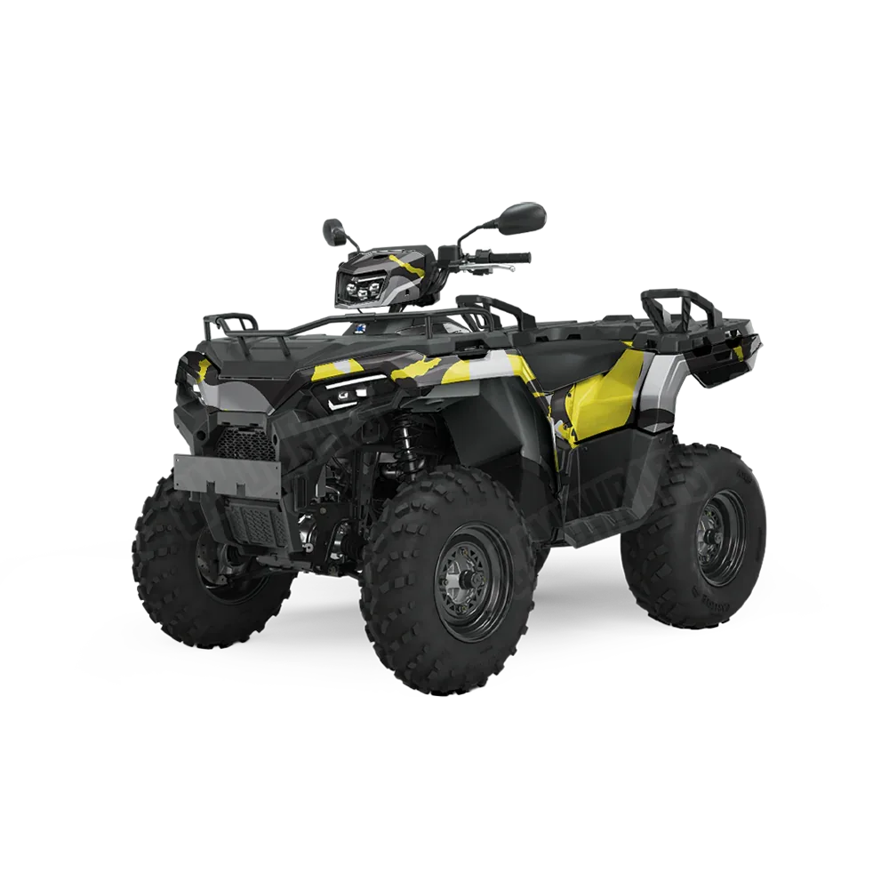 Ragged Yellow Tiger ATV Wraps