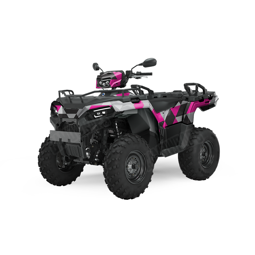 Triangle Magenta Tiger ATV Wraps