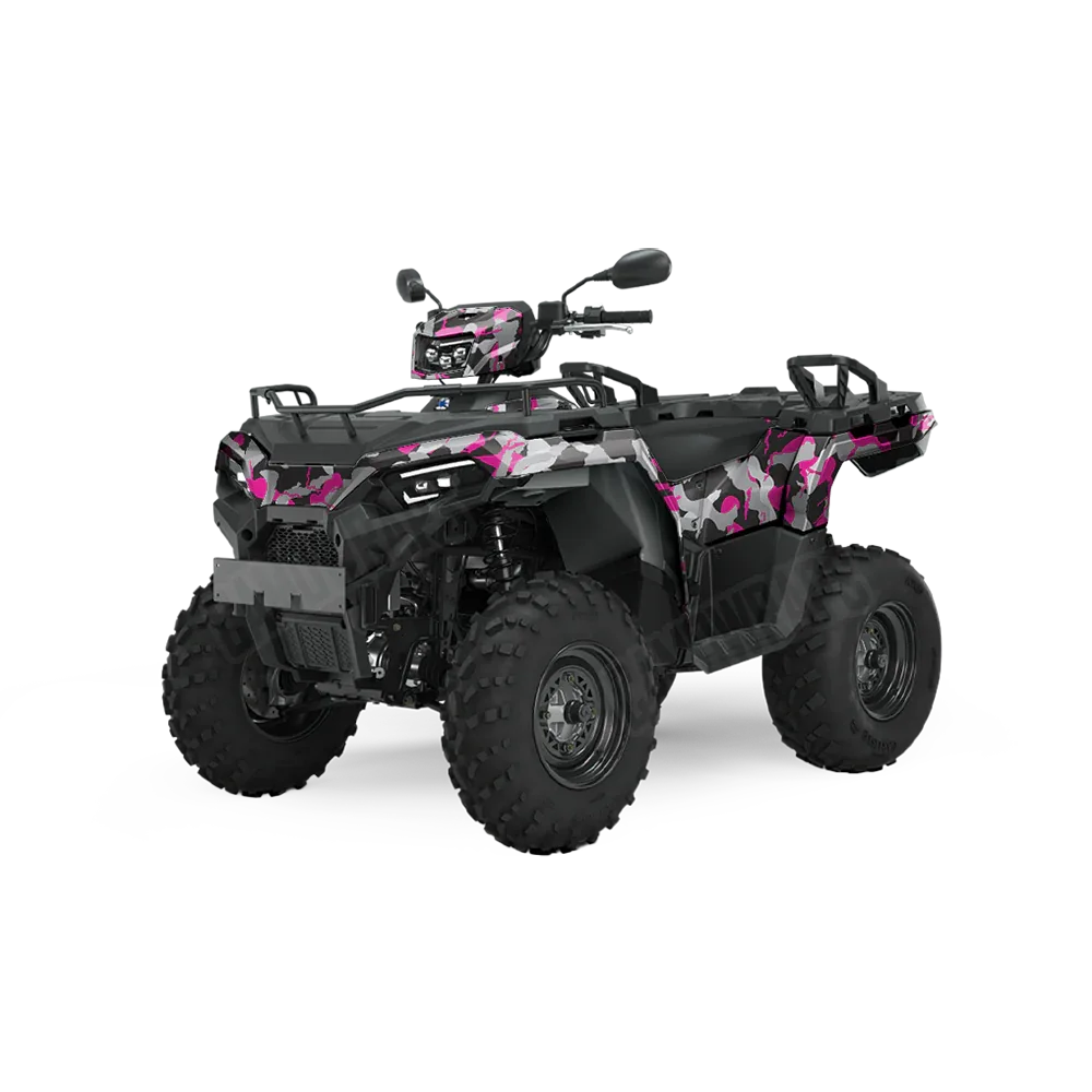 Ragged Magenta Tiger ATV Wraps