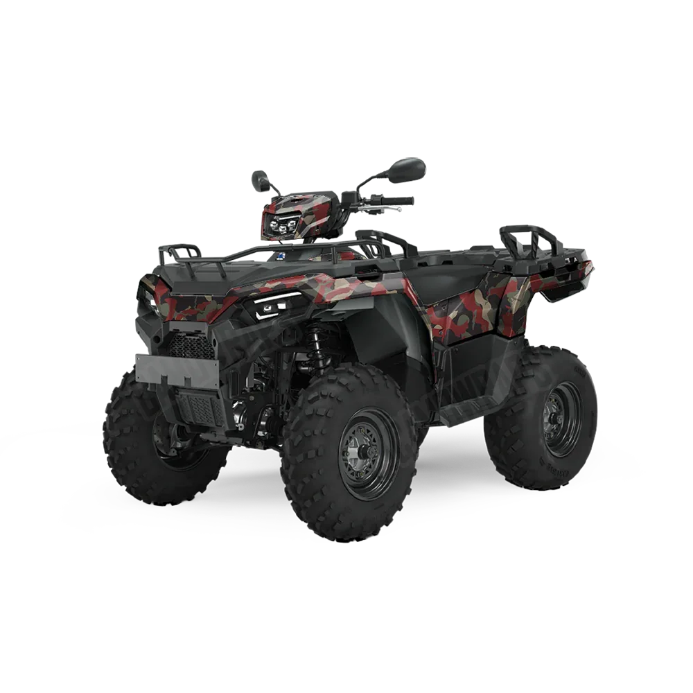 Ragged Militant Red ATV Wraps