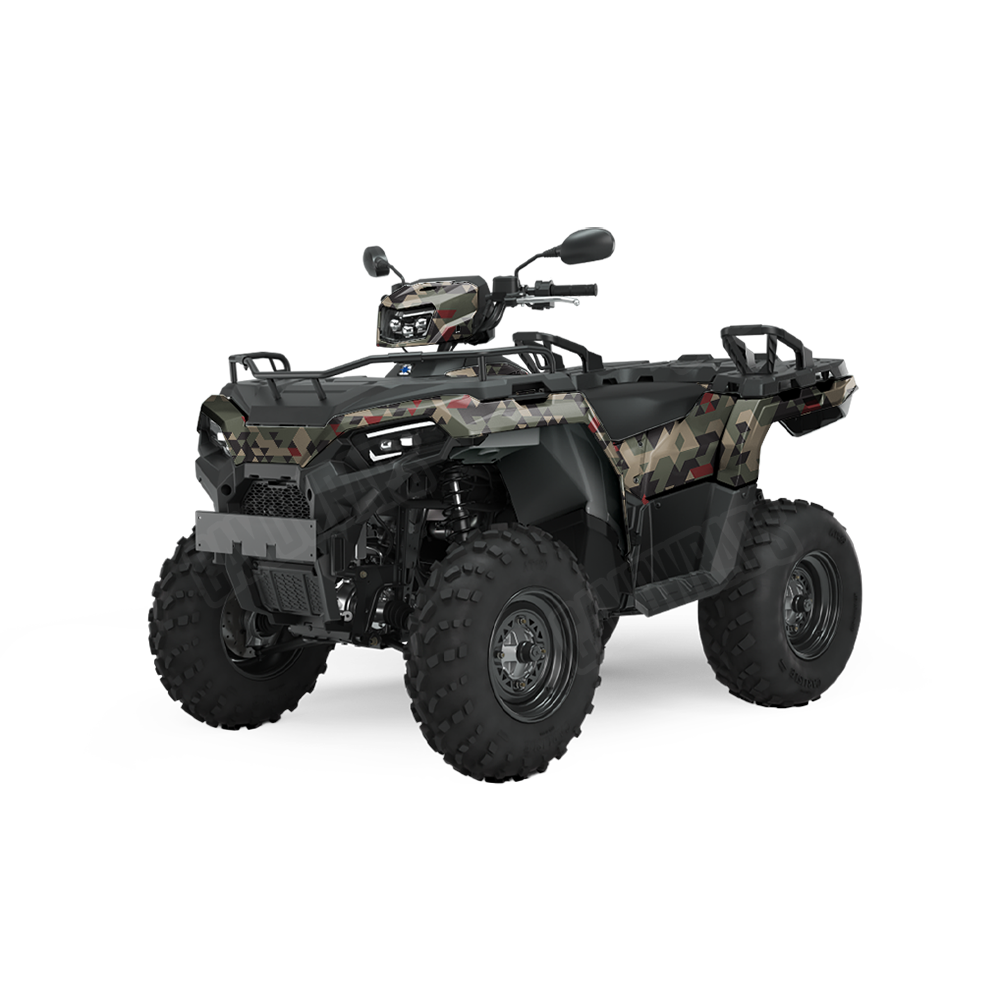 Triangle Militant Red ATV Wraps