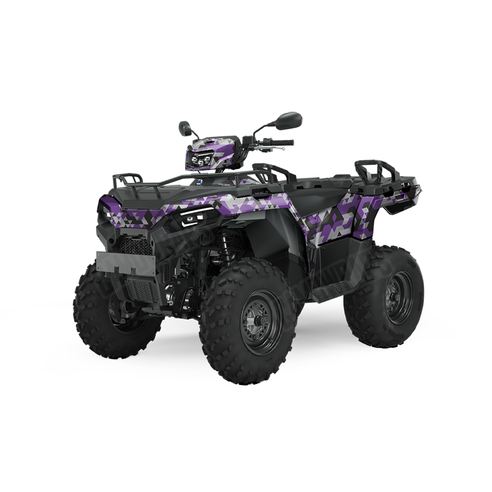 Triangle Purple Tiger ATV Wraps