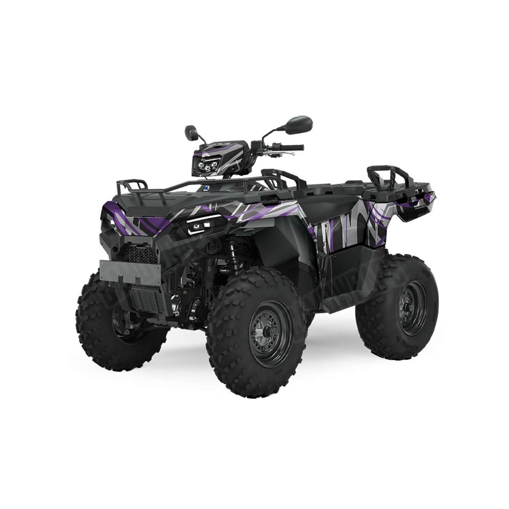 Liquid Smoke Purple Tiger ATV Wraps