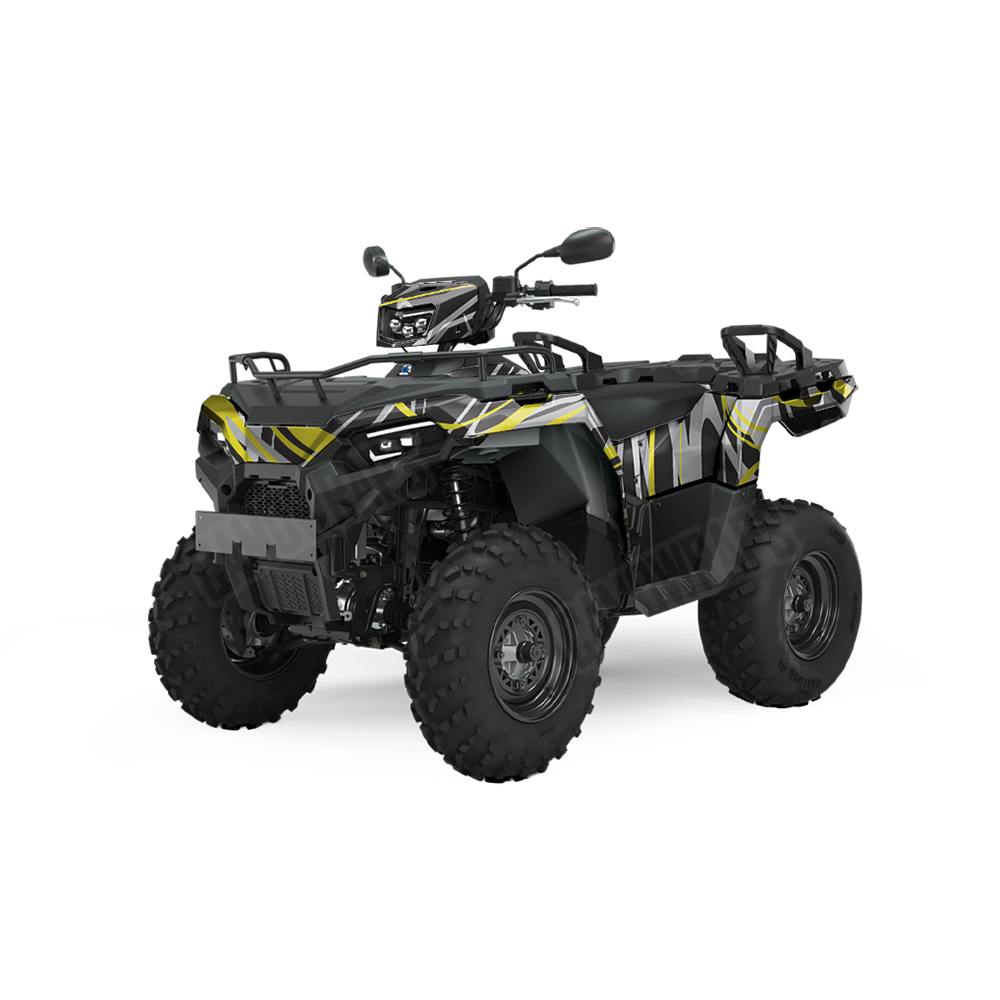 Liquid Smoke Yellow Tiger ATV Wraps