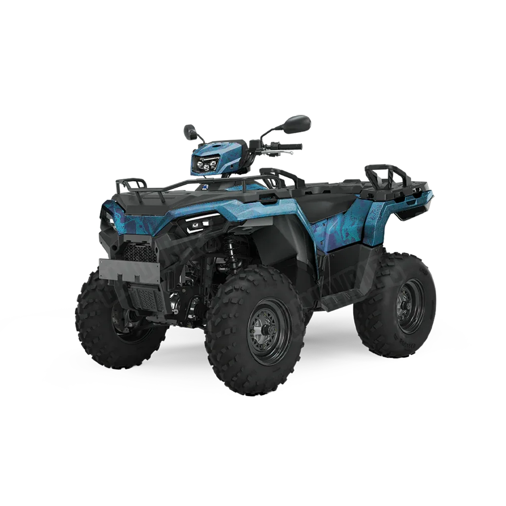 Realtree WAV3 Standard Blue ATV Wraps