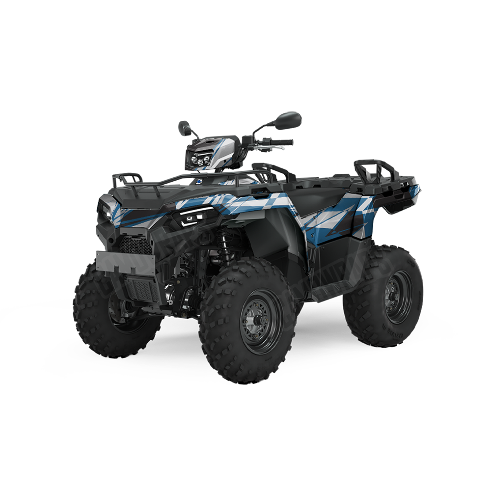 Sharp Blue Tiger ATV Wraps