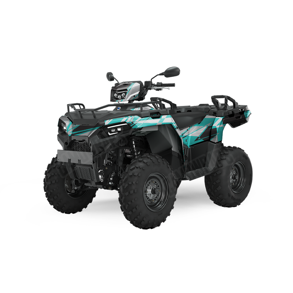 Sharp Tiffany Blue Tiger ATV Wraps
