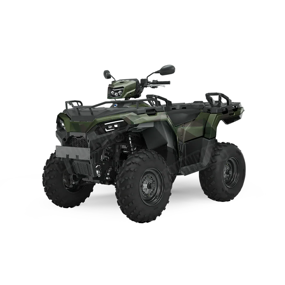 Shattered Army Dark Green ATV Wraps