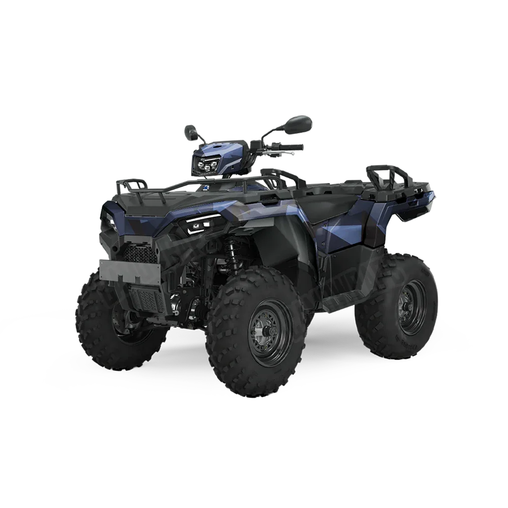 Shattered Blue Midnight ATV Wraps