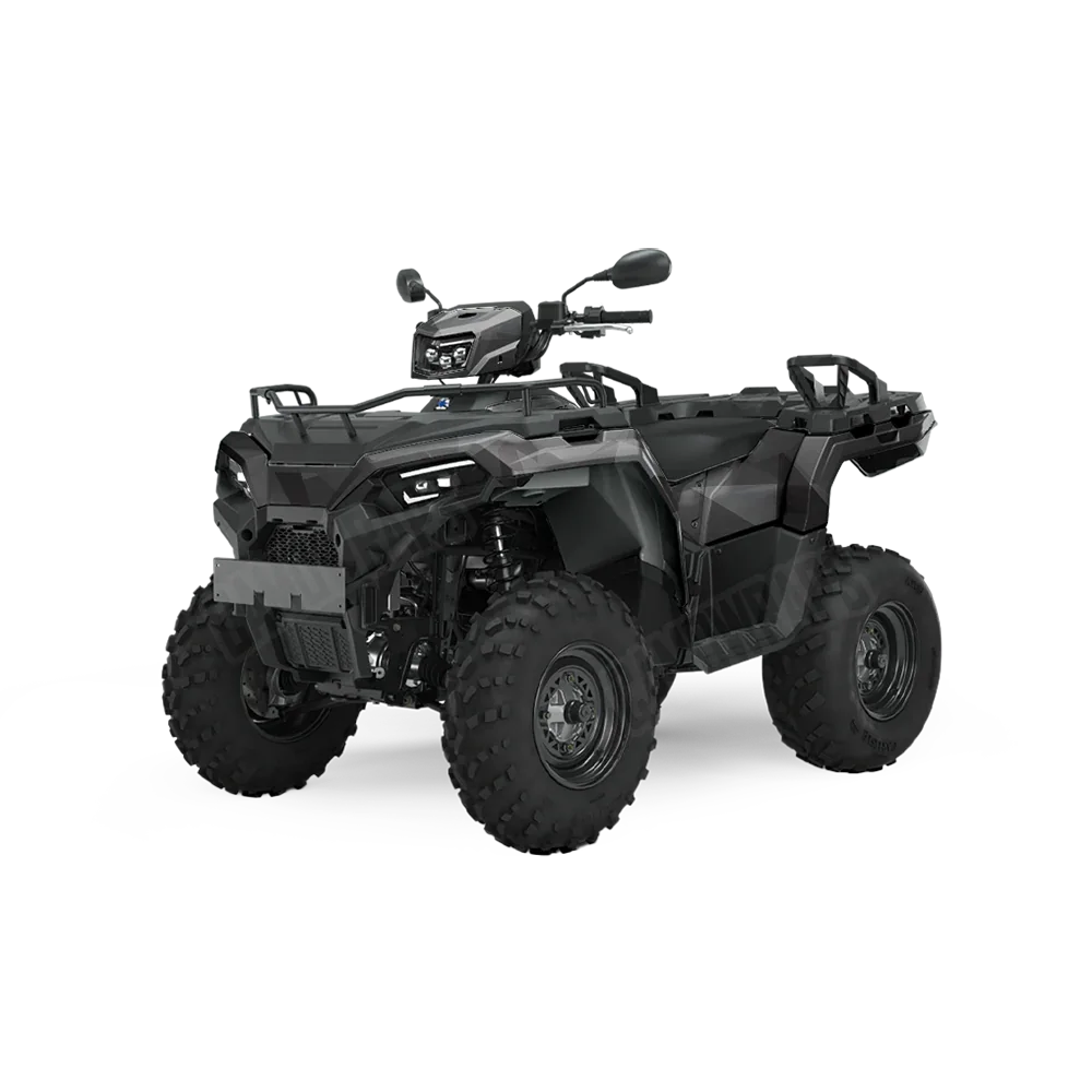 Shattered Elite Black ATV Wraps