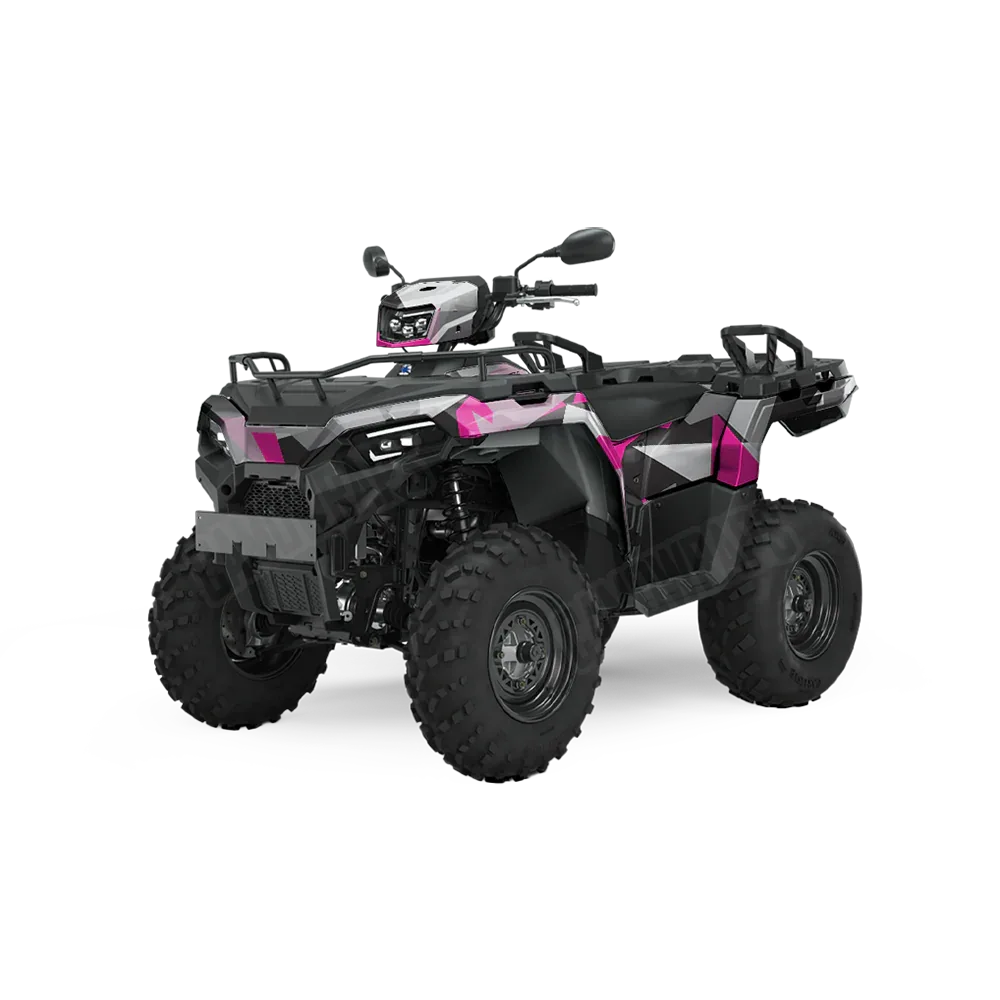 Shattered Magenta Tiger ATV Wraps