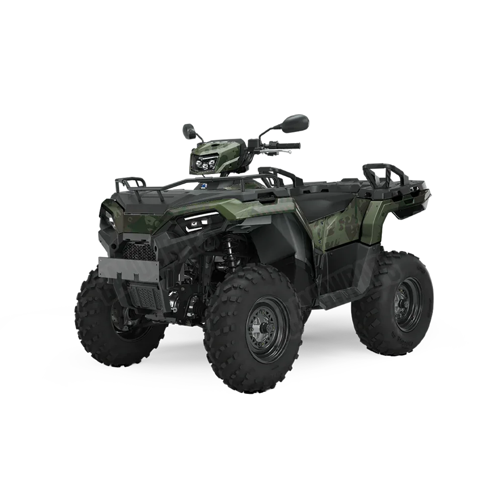 Tire Splatter Army Dark Green ATV Wraps