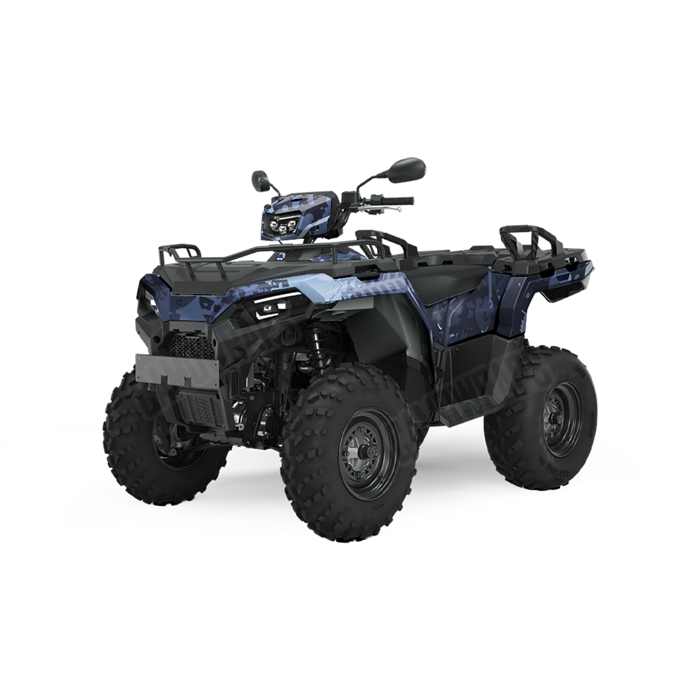 Tire Splatter Blue Urban Night ATV Wraps
