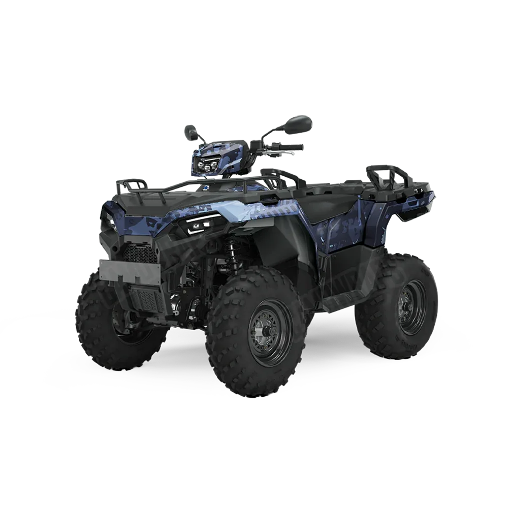 Tire Splatter Blue Urban Night ATV Wraps