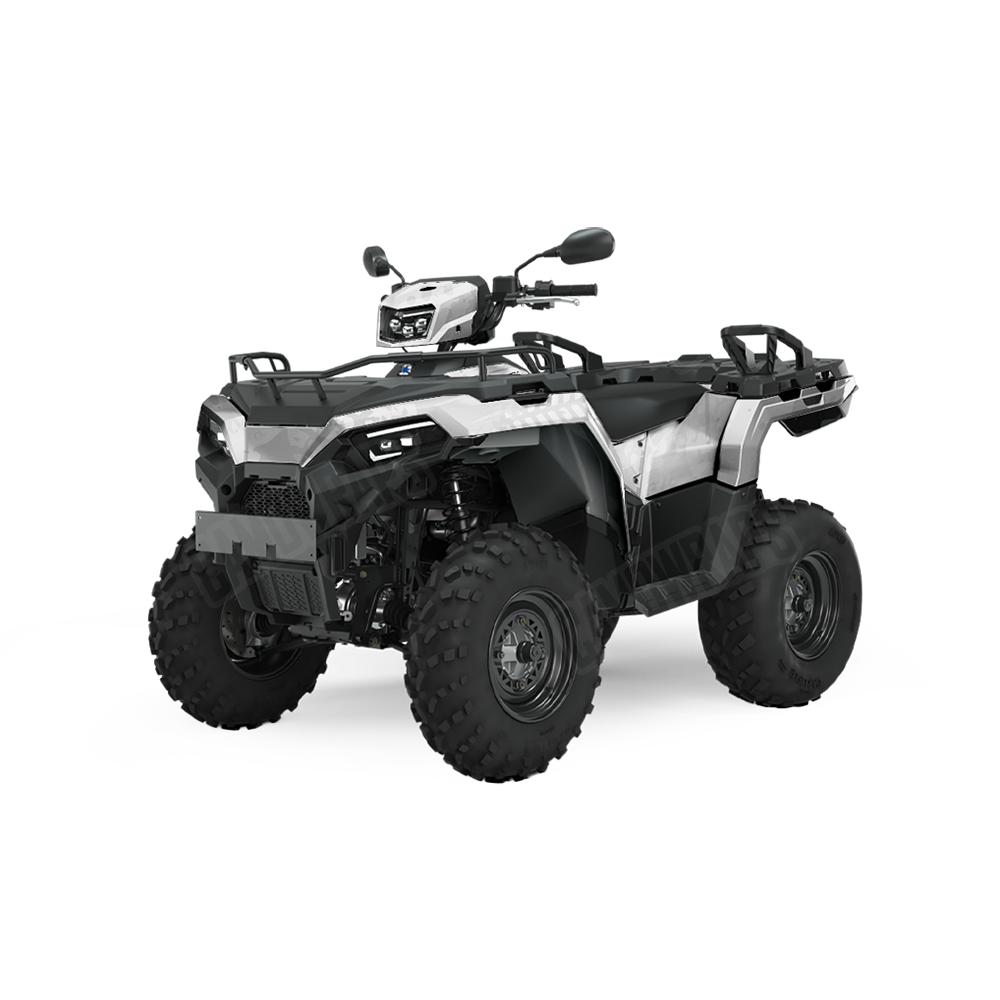 Tire Splatter Elite White ATV Wraps