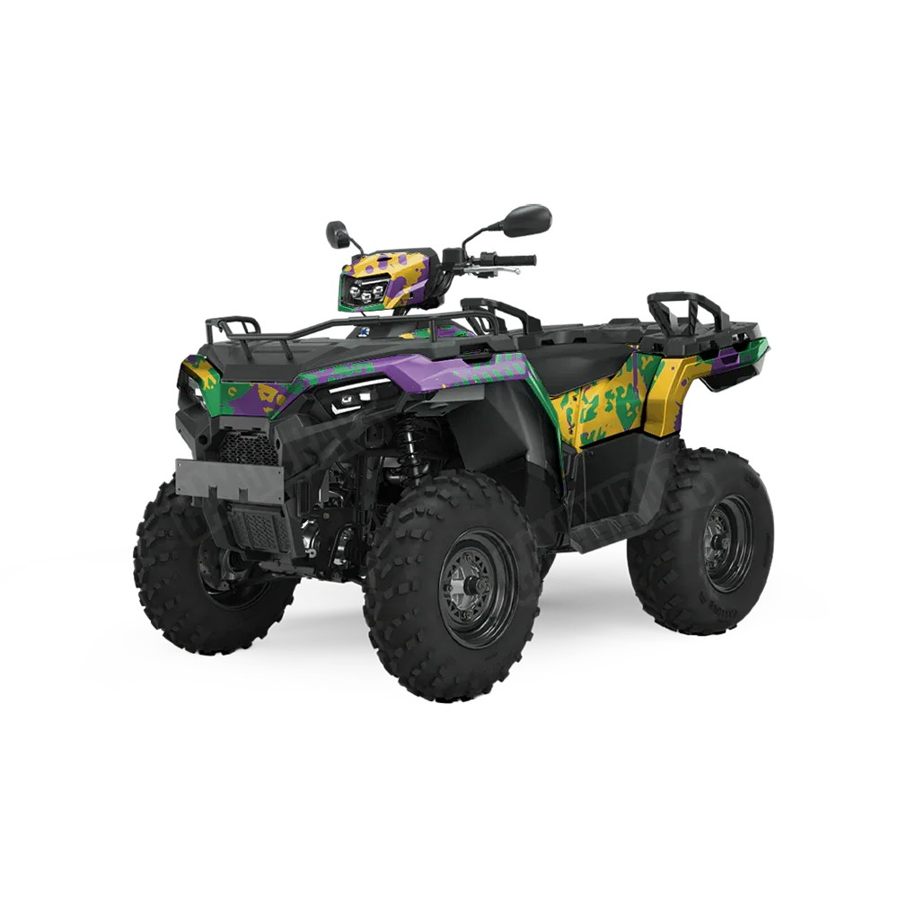 Tire Splatter Mardi Gras ATV Wraps