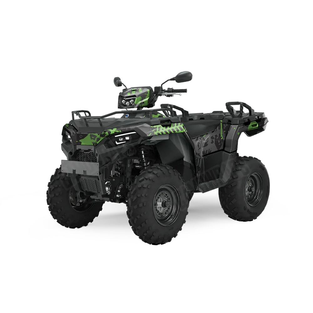 Tire Splatter Metro Green ATV Wraps