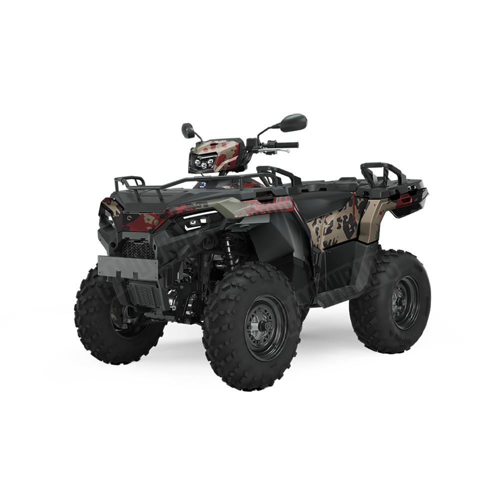 Tire Splatter Militant Red ATV Wraps