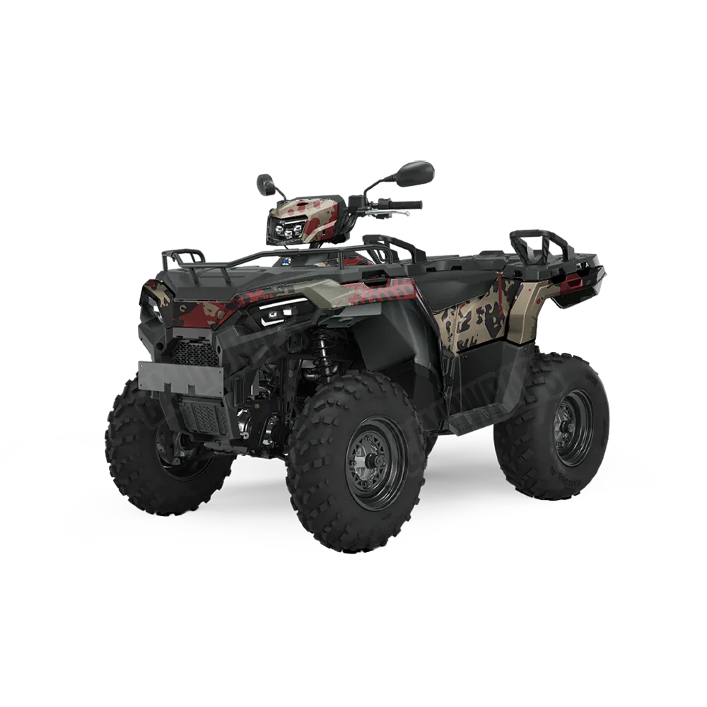 Tire Splatter Militant Red ATV Wraps