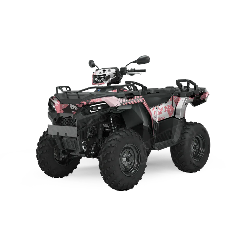 Tire Splatter Pink ATV Wraps