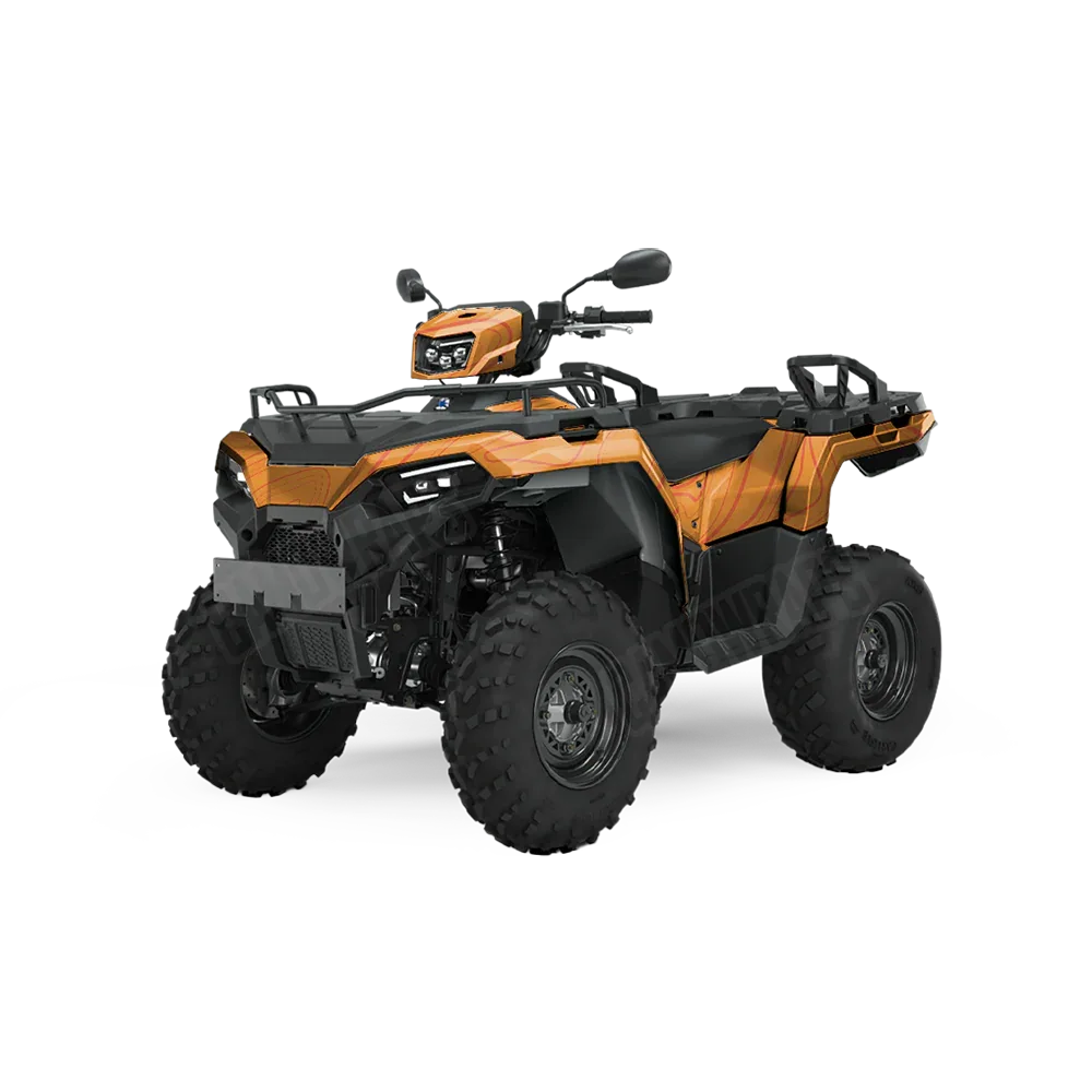 Topographic Orange ATV Wraps