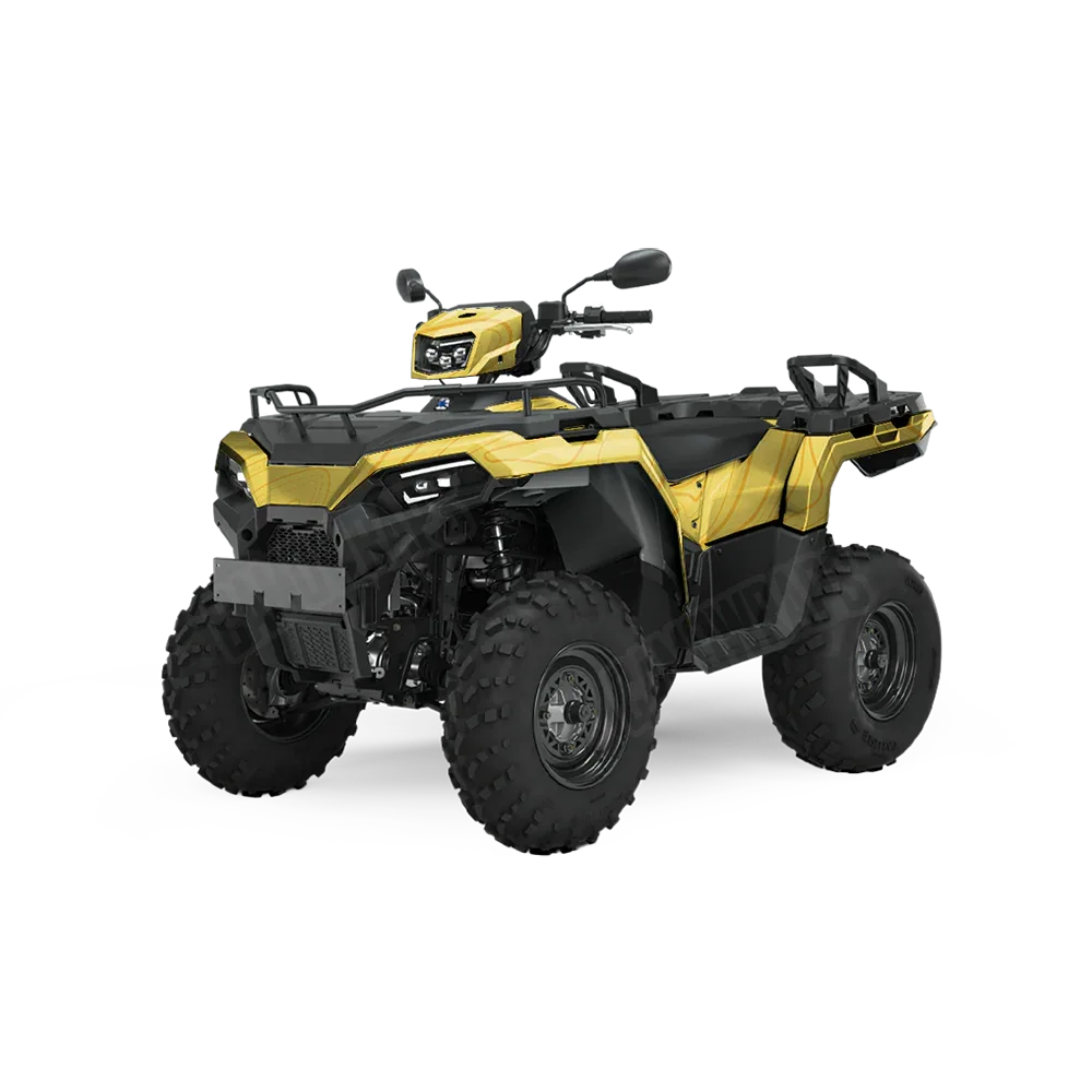 Topographic Yellow ATV Wraps