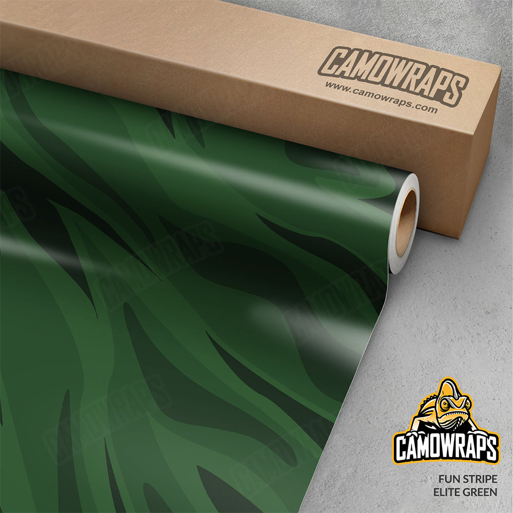 Fun Stripe Elite Green Gun Skin Vinyl Wrap