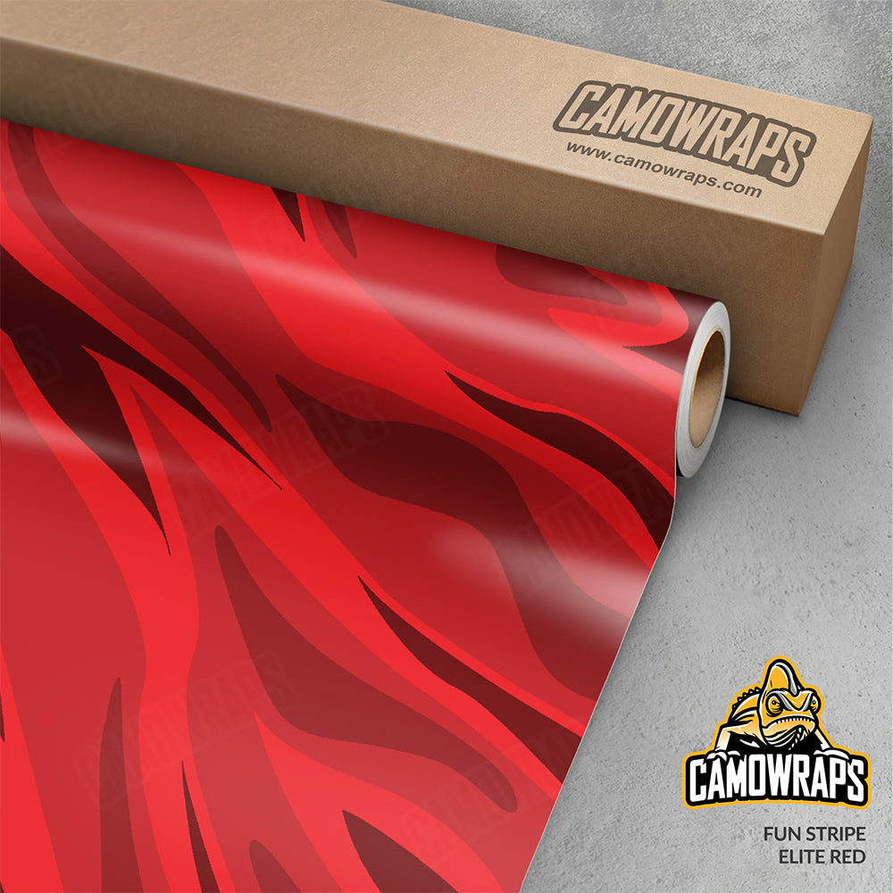 Fun Stripe Elite Red Gun Skin Vinyl Wrap