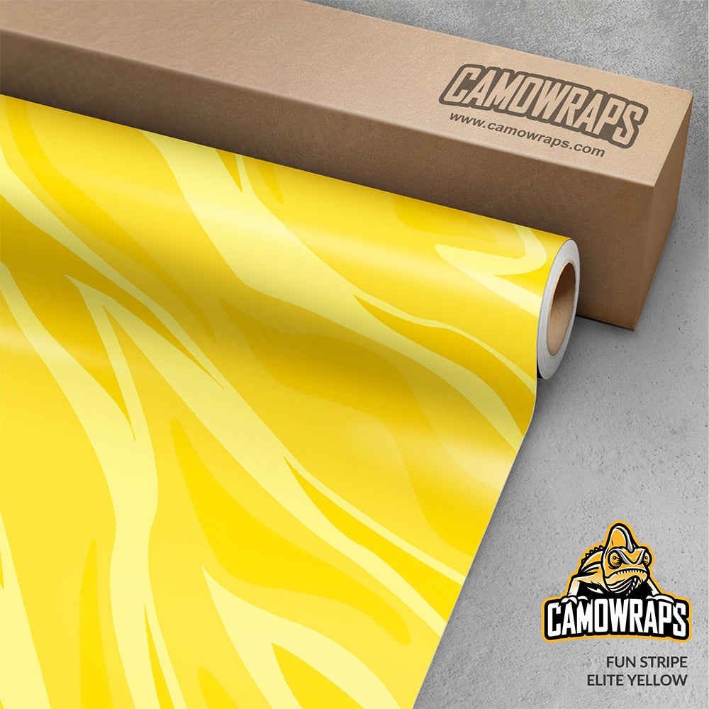 Fun Stripe Elite Yellow Gun Skin Vinyl Wrap