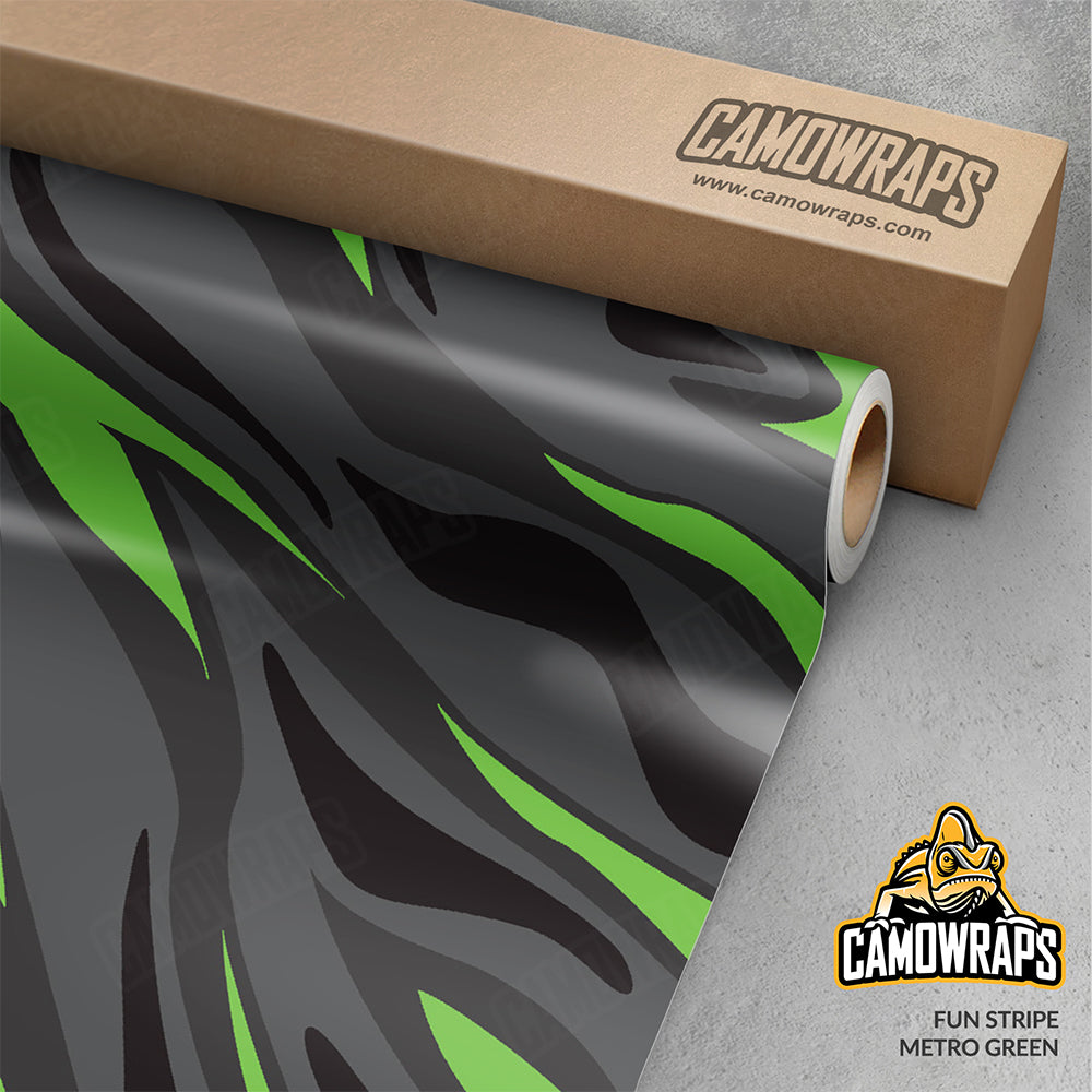 Fun Stripe Metro Green Gun Skin Vinyl Wrap
