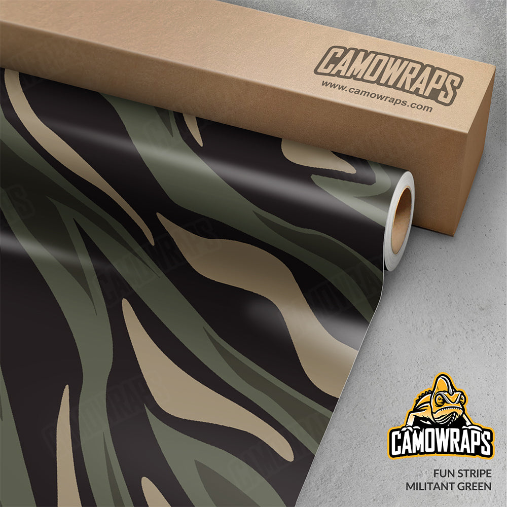 Fun Stripe Militant Green Gun Skin Vinyl Wrap