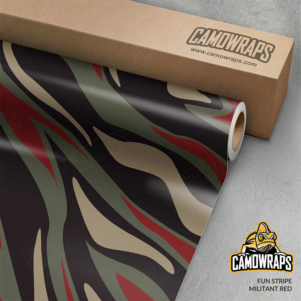 Fun Stripe Militant Red Gun Skin Vinyl Wrap