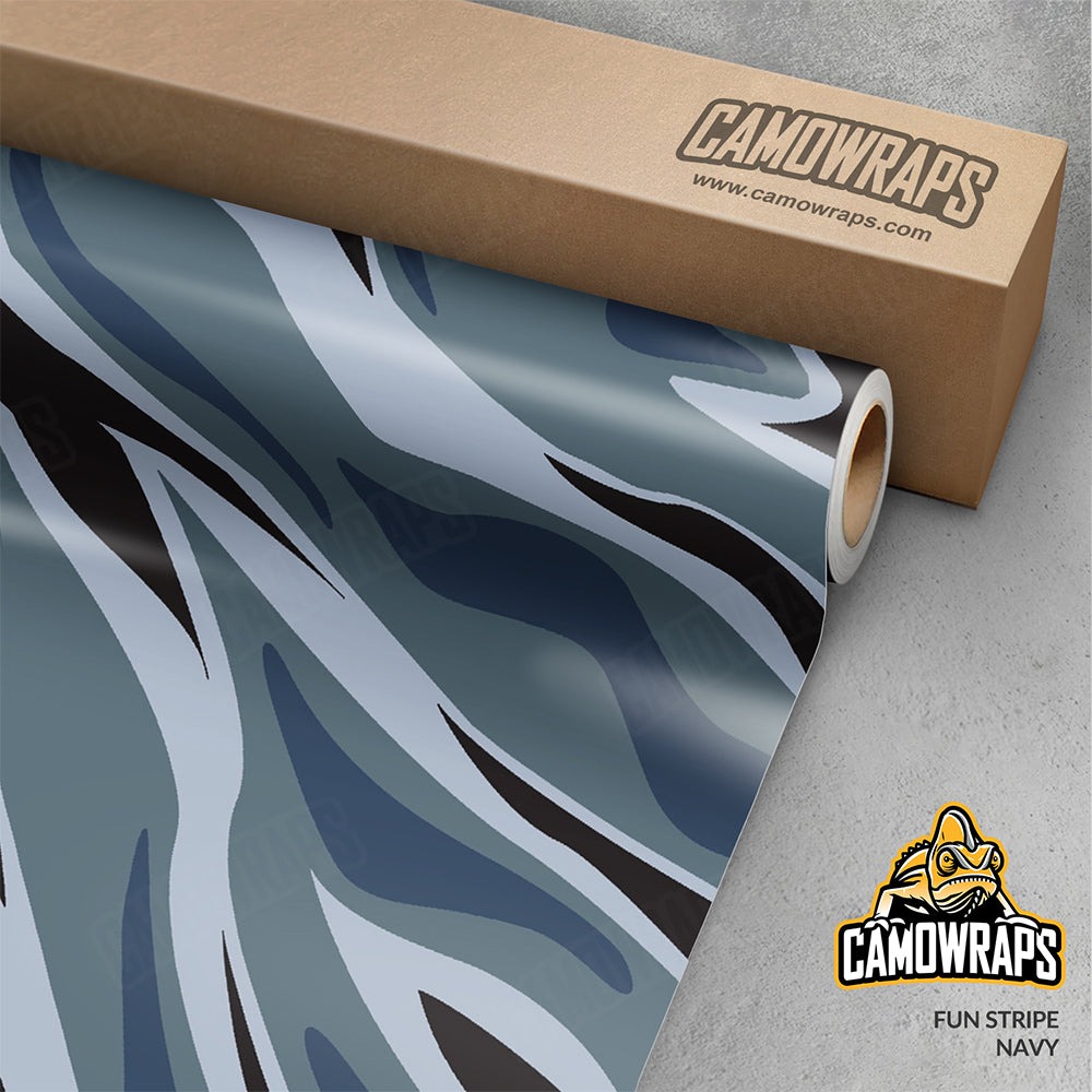 Fun Stripe Navy Gun Skin Vinyl Wrap