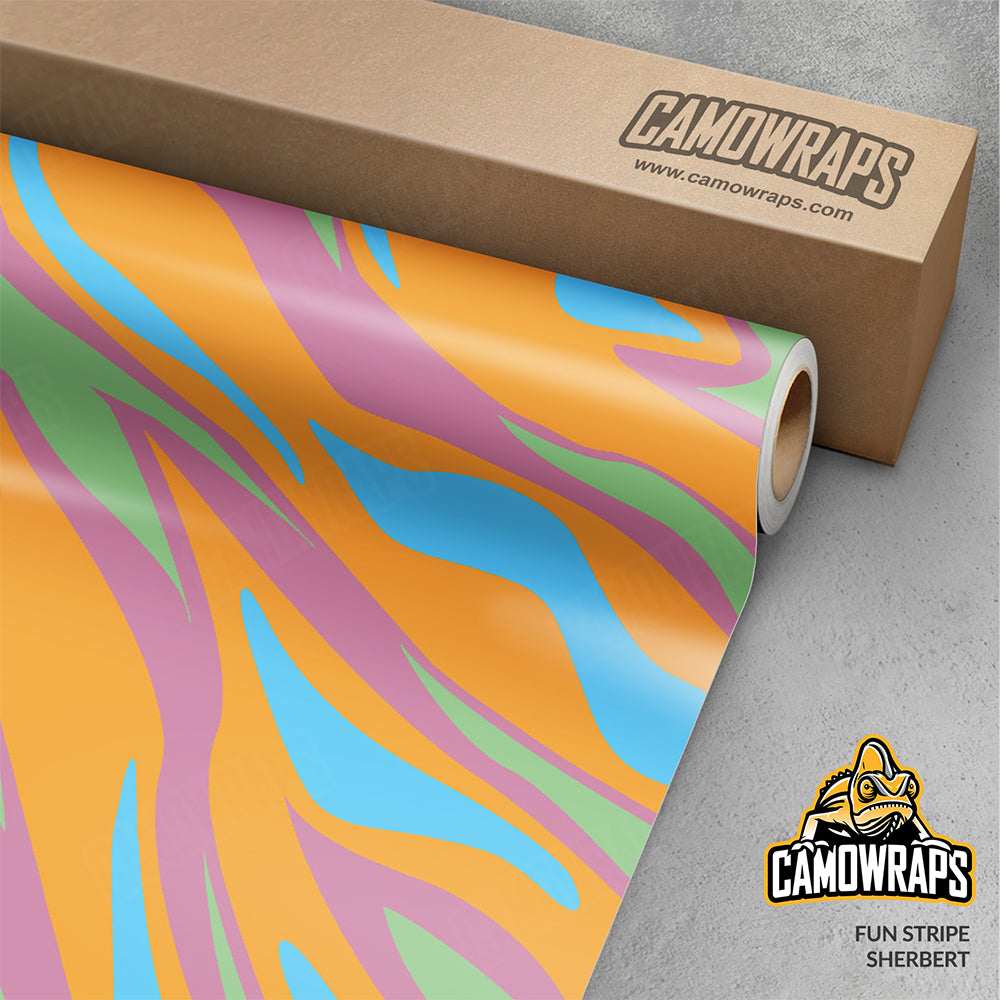 Fun Stripe Sherbert Gun Skin Vinyl Wrap