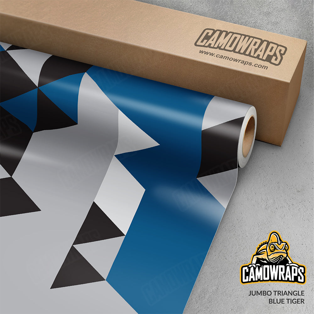 Triangle Blue Tiger Gun Skin Vinyl Wrap