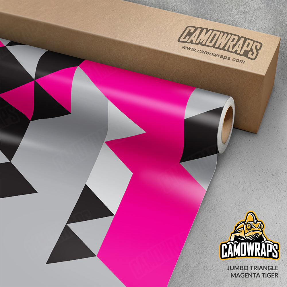 Triangle Magenta Tiger Gun Skin Vinyl Wrap