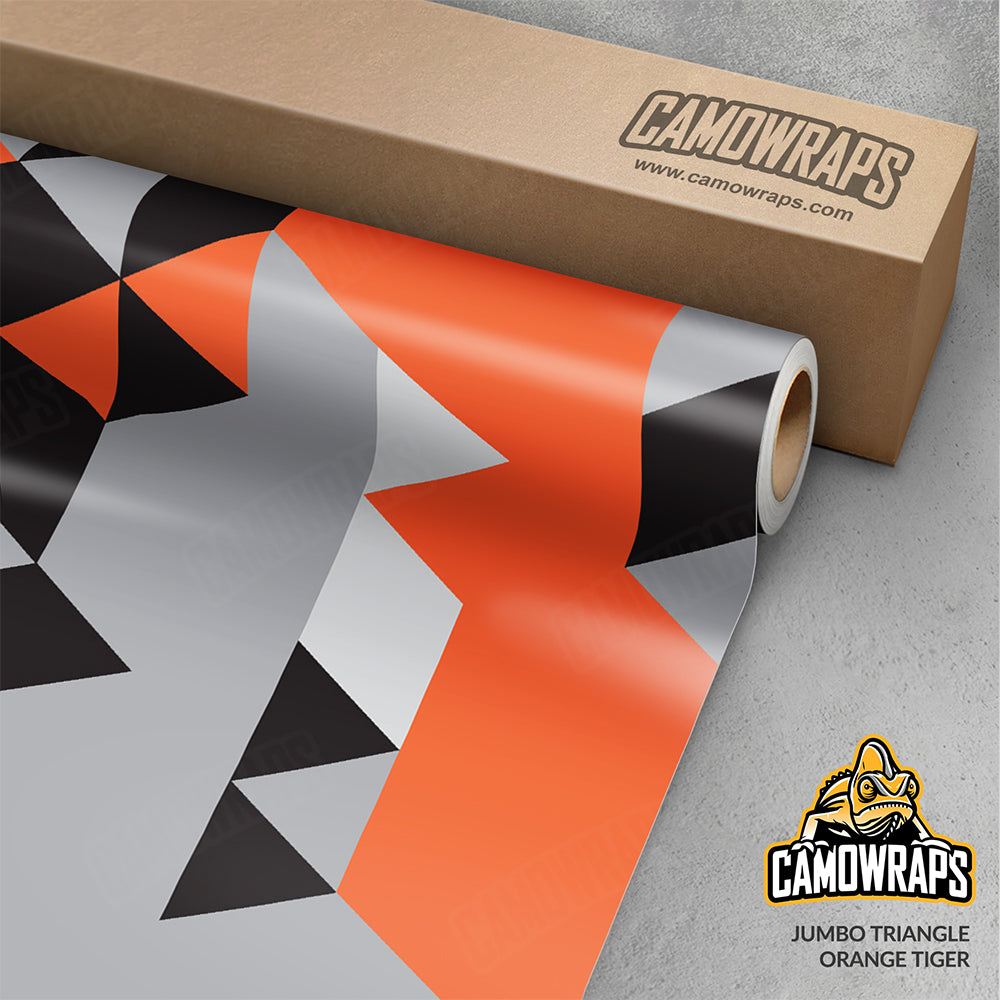 Triangle Orange Tiger Gun Skin Vinyl Wrap
