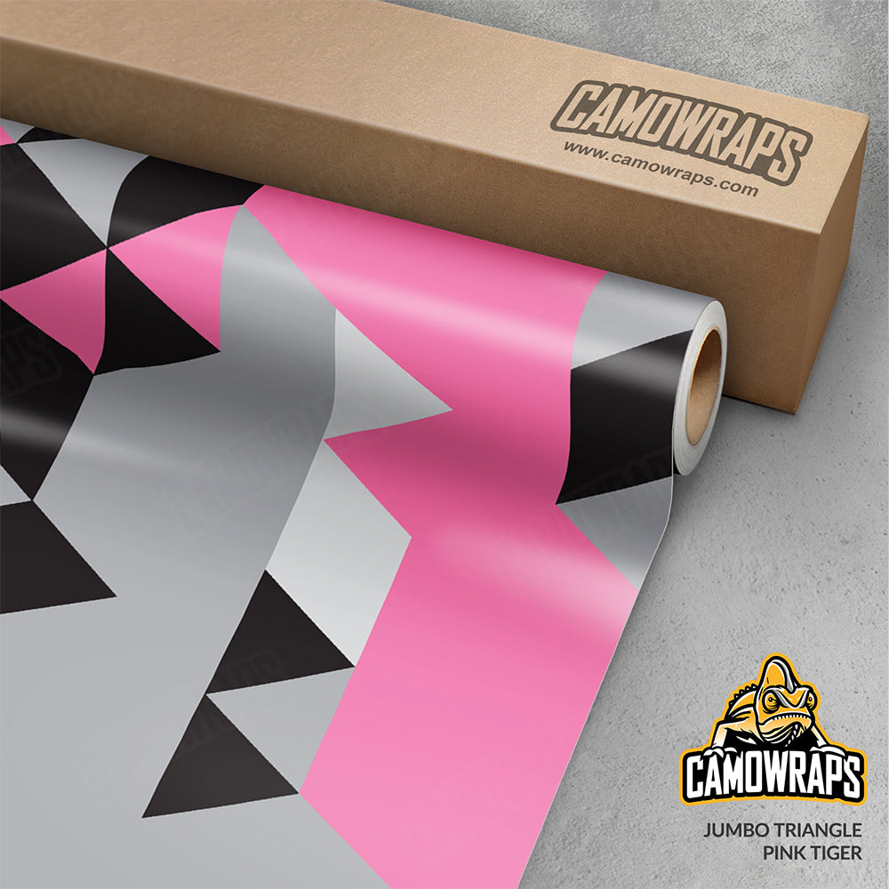 Triangle Pink Tiger Gun Skin Vinyl Wrap