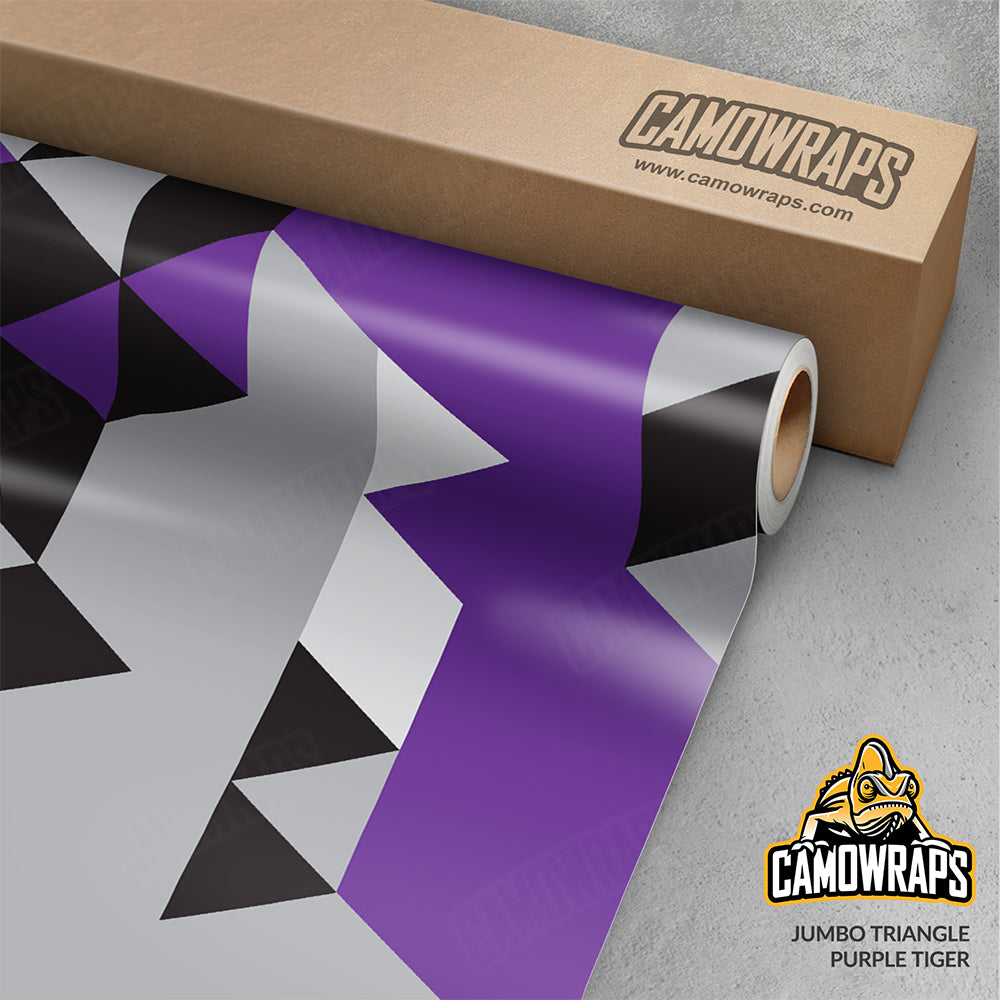 Triangle Purple Tiger Gun Skin Vinyl Wrap